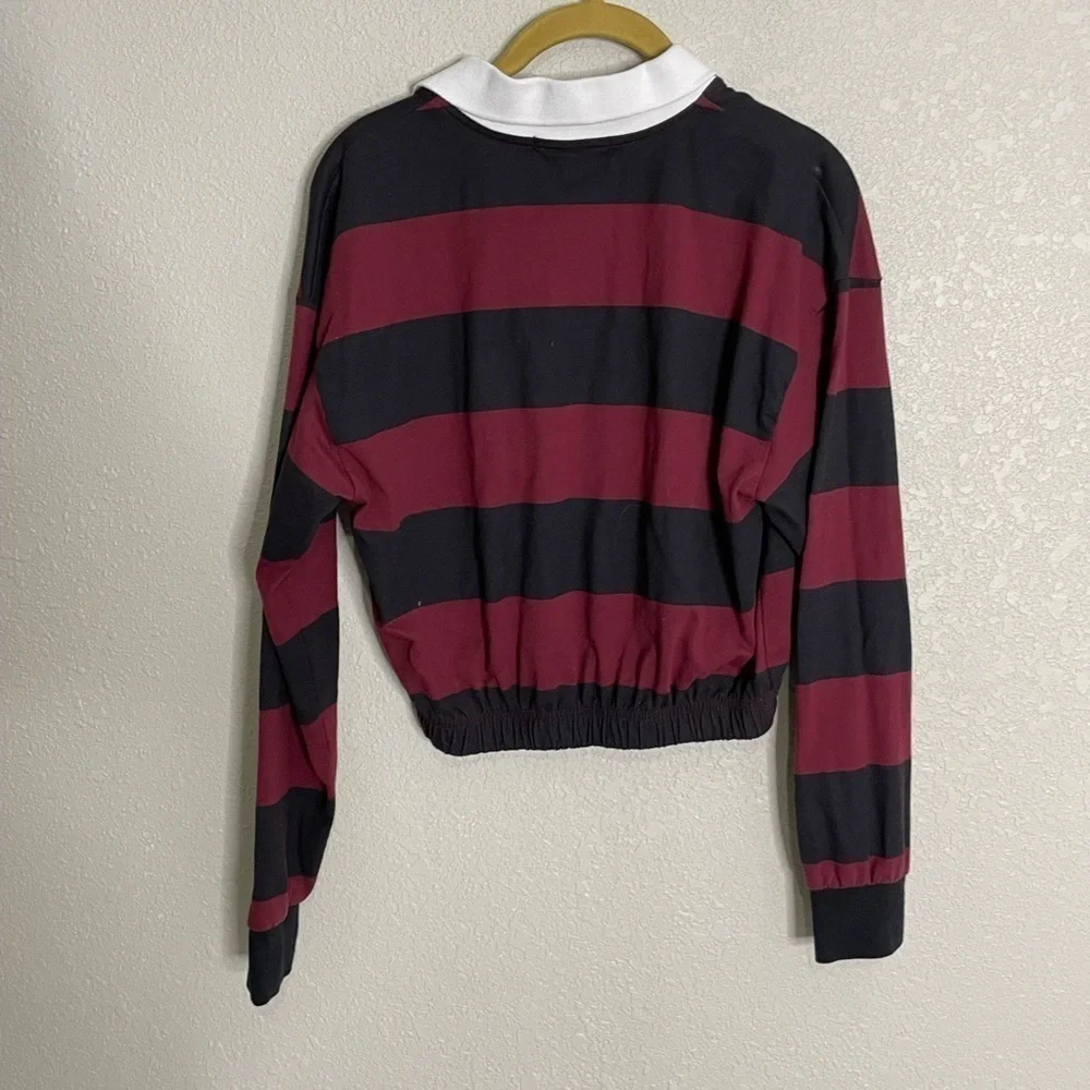 Forever 21 Stripe New York Crop Top Small - Picture 5 of 6